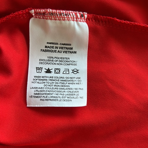 Nike red/maroon striped DRI-FIT short sleeved polo shirt.  Size XXL - Picture 6 of 7